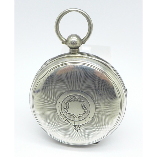 908 - A silver cased Waltham pocket watch