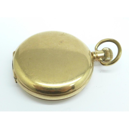 917 - A Waltham gold plated pocket watch