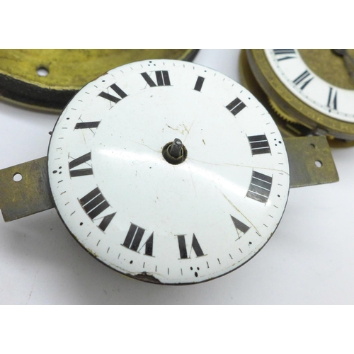 936 - Three early pocket watch movements, a/f