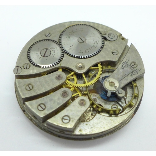 940 - A Rolex pocket watch movement