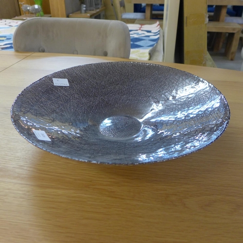 1539 - A large grey metallic glass bowl (2586917)   #