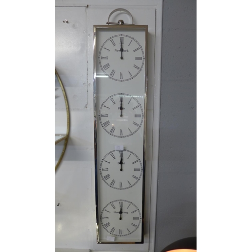 1541 - A chrome cased time zone wall clock (1753148)   #