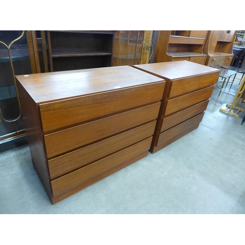 115 - A pair of Danish teak chests of drawers