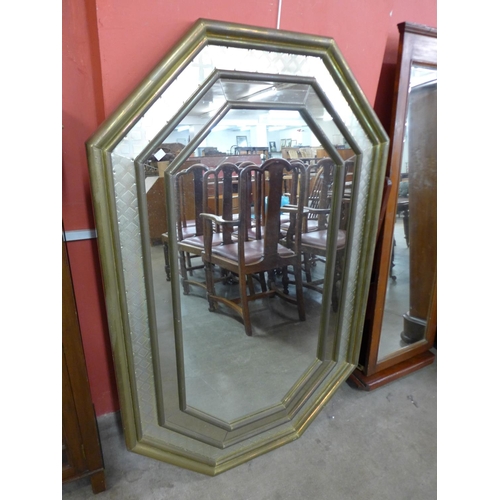 118 - A Gony Nava gilded octagonal mirror