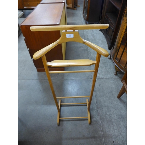 153 - A gentleman's beech valet stand