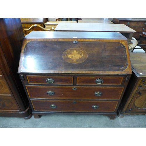 172 - An Edward VII inlaid mahogany bureau