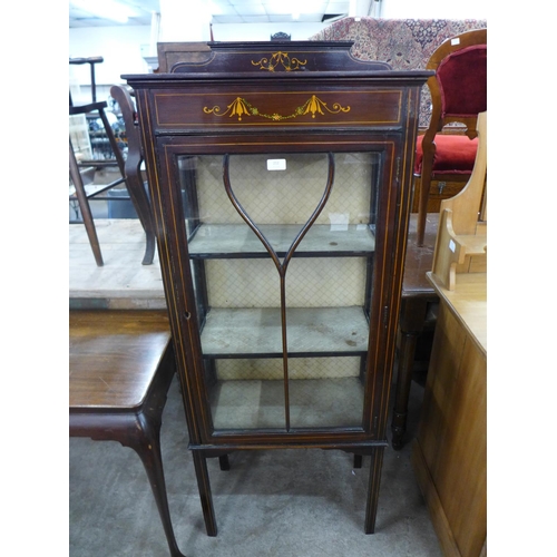 212 - An Edward VII mahogany and painted design display cabinet