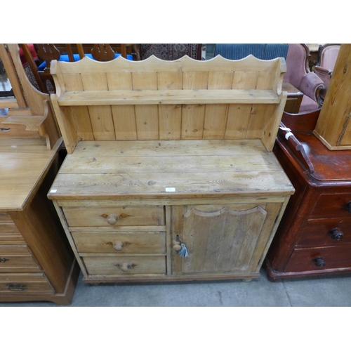 214 - A Victorian pine dresser