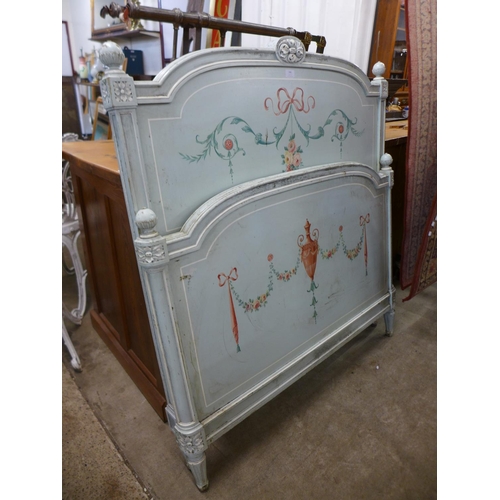 246 - A French painted single bed