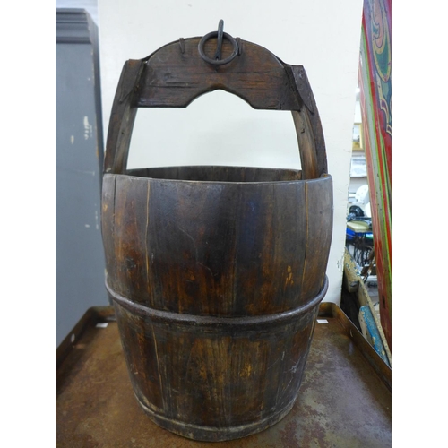 283 - An iron bound wooden bucket