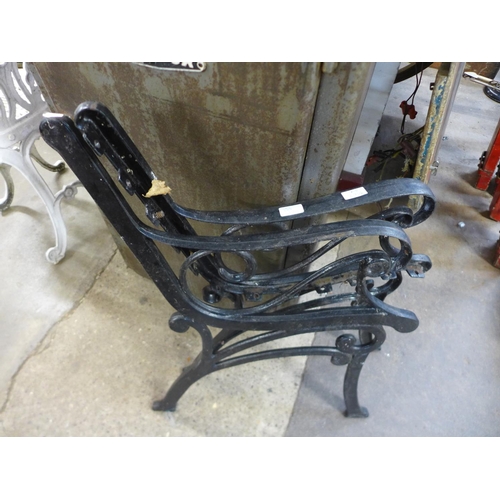 287 - A pair of cast steel bench ends