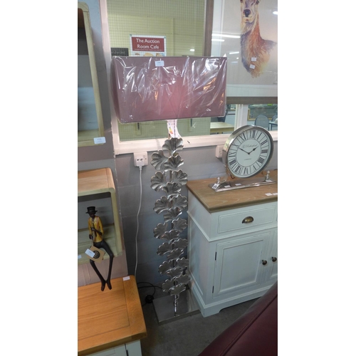 1384 - A silver leaf floor standing  lamp (BT64485)   #