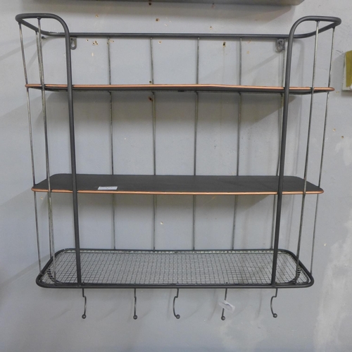 1436 - A Granville black and copper shelf unit    (FG700724)