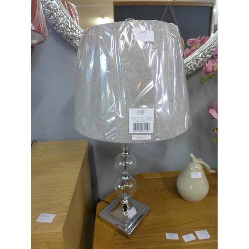 1475 - A Catalina glass table lamp with tweed shade (1832029)   #