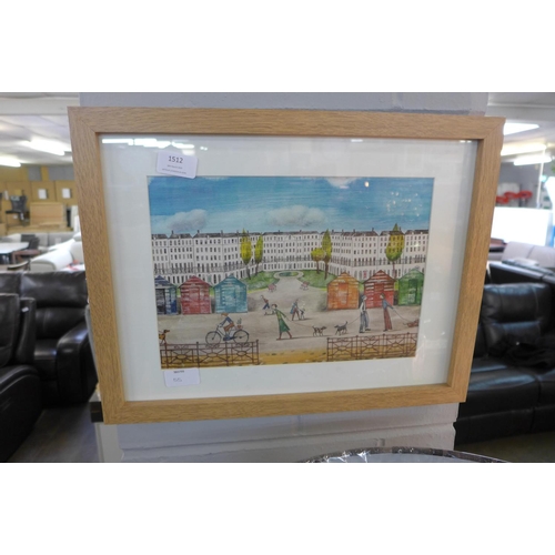 1512 - A framed print, Promenade, by Joe Ramm, 30 x 40cm (MPPR44617-13)   #