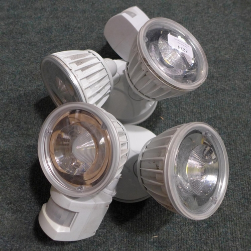 3234 - A Two LED Twin Security Lights 198726(185-9, 10)  *This lot is subject to vat