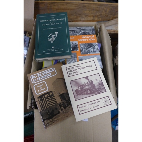 2189 - Box of railway books and DVDs