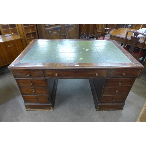 116 - A Victorian mahogany partners desk