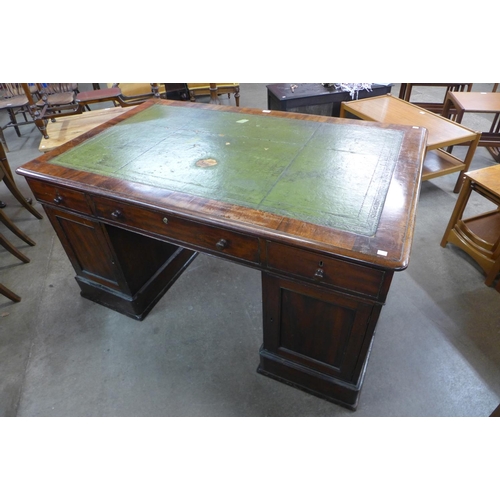 116 - A Victorian mahogany partners desk