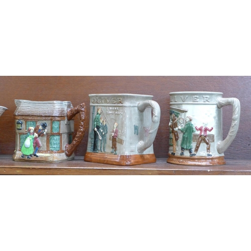 601 - Six Royal Doulton Charles Dickens character jugs, one a/f