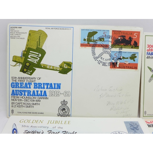 657 - Royal Air Force Anniversary 1st day covers, etc. (10)