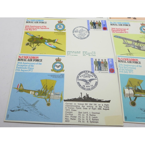 657 - Royal Air Force Anniversary 1st day covers, etc. (10)