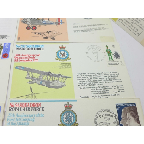 657 - Royal Air Force Anniversary 1st day covers, etc. (10)