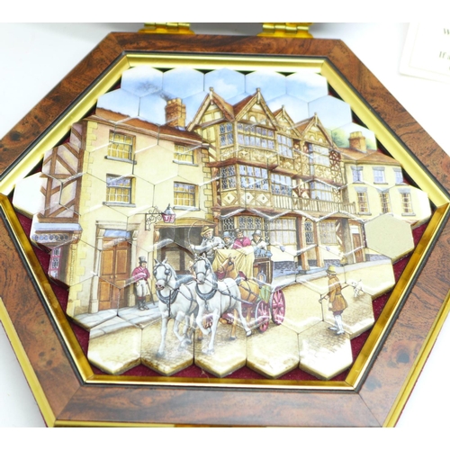 671 - Two James Peters porcelain jigsaw puzzles, cased