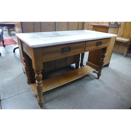 107 - An Edward VII satin birch five piece bedroom suite
