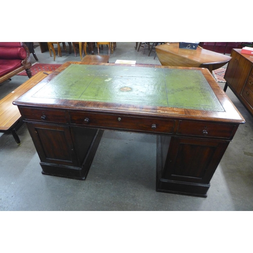 116 - A Victorian mahogany partners desk