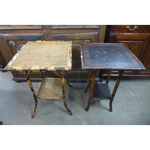 118 - Two Victorian bamboo occasional tables