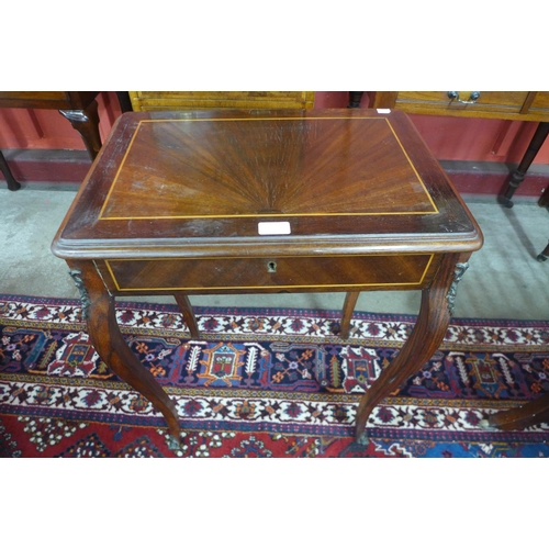 85 - An early 20th Century French inlaid mahogany and rosewood lady's dressing table