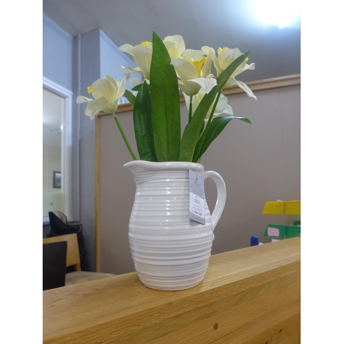 1313 - Daffodils in a white ribbed jug (50142009)   #