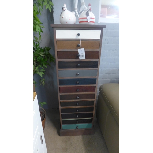 1332 - A multi-coloured thirteen drawer chest (76-09273)   #