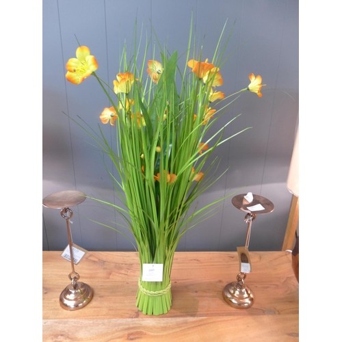 1489 - A 70cm grass sheaf of orange flowers (2360309)   #