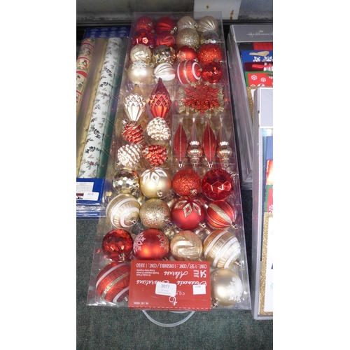 3077 - Two Packs Of 54 Ornaments   (290, 291)          (Ajs 187)  Rrp £16.99 + Vat * This Lot Is Subject To... 