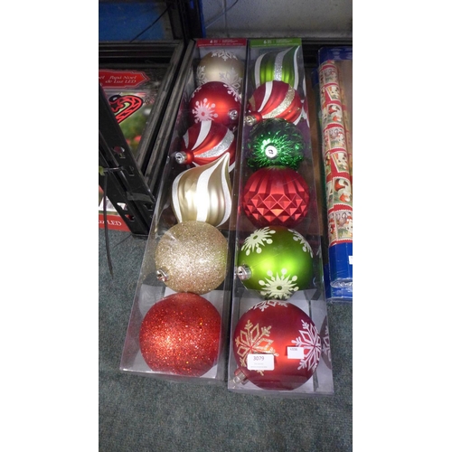 3079 - Two Packs Of 6 150Mm Ornaments  (292, 293)        (Ajs 187)  Rrp £11.99 + Vat * This Lot Is Subject ... 