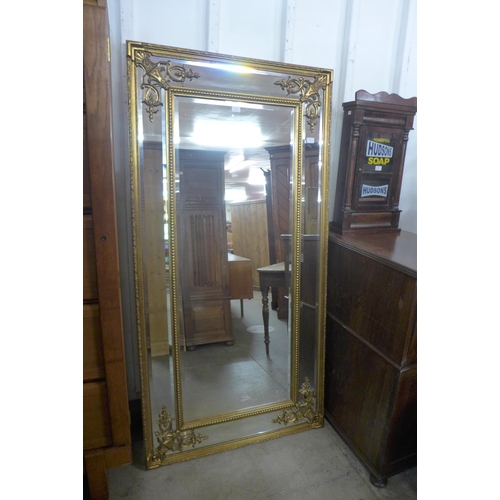 160 - A large French style gilt framed mirror, 183 x 92cms (M33138)   #