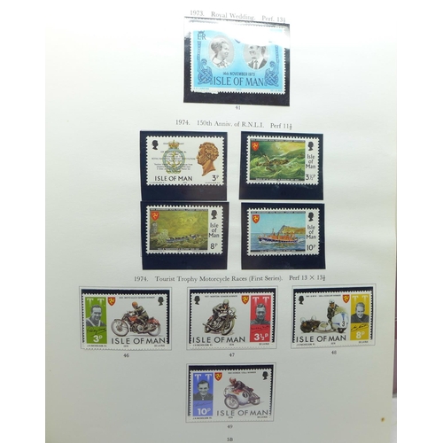 644 - Isle of Man stamp collection in printed album, fairly comprehensive unmounted mint to 1989 together ... 