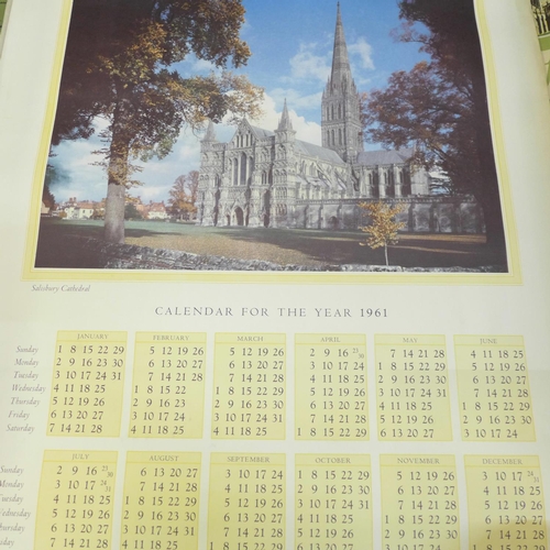 708 - A box of art exhibition posters, prints and a collection of 1950's National Savings posters