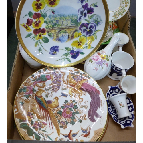 720 - A collection of decorative china including Royal Crown Derby Posies, Royal Doulton, Beswick and Ayns... 