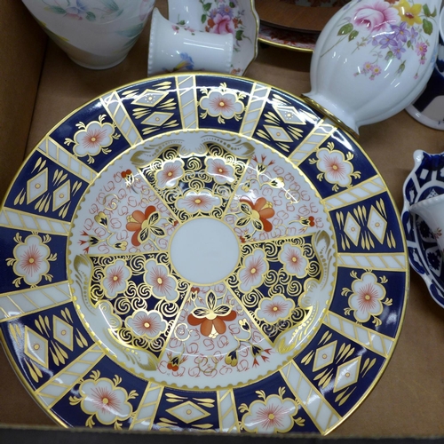 720 - A collection of decorative china including Royal Crown Derby Posies, Royal Doulton, Beswick and Ayns... 