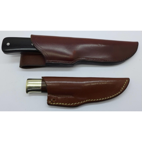 790 - A hunting knife and a B. Sampson of Sheffield skinning knife