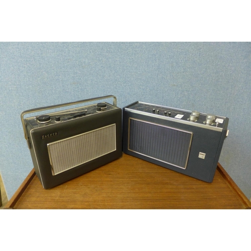 293 - Two vintage radios; Hacker Sovereign II and HMV Diplomat