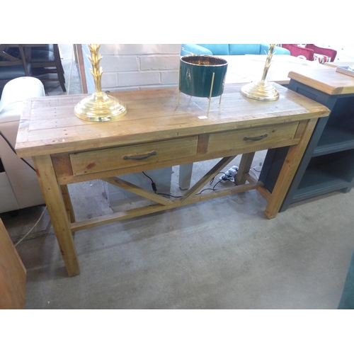 1512 - A rustic two drawer console table