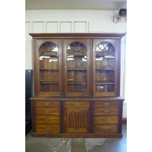 134 - A George III style walnut library bookcase