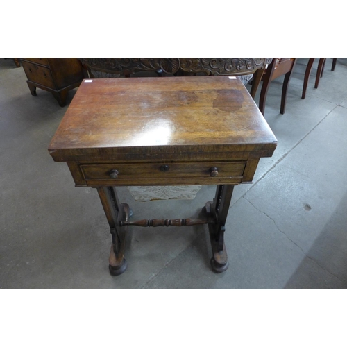 153 - A Victorian rosewood lady's sewing table