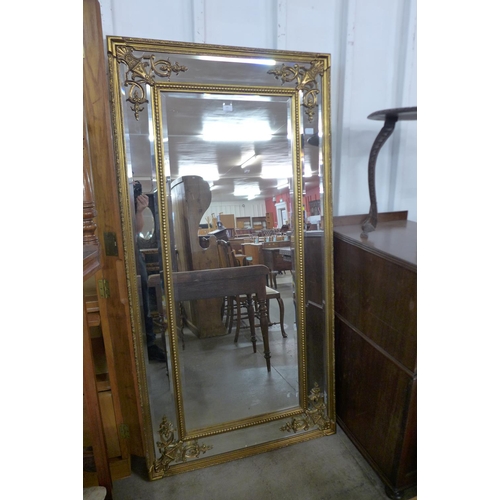 160 - A large French style gilt framed mirror, 183 x 92cms (M33138)   #