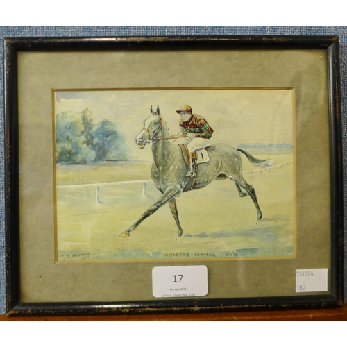 17 - T.S. Black, Muntaz Mahal, Steve Up, watercolour, 12 x 16cms, framed