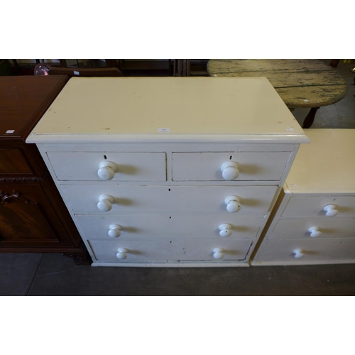 216 - A Victorian painted pine chest of drawers